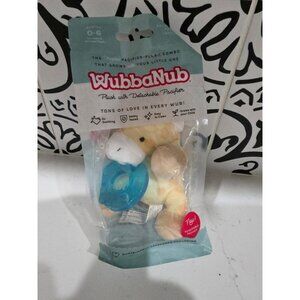 New WubbaNub Baby Giraffe Plush with Detachable Pacifier 0-6